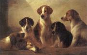 Edward Robert Smythe Hounds oil painting